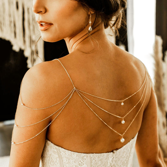 JESSICA Pearl Bridal Shoulder Jewelry