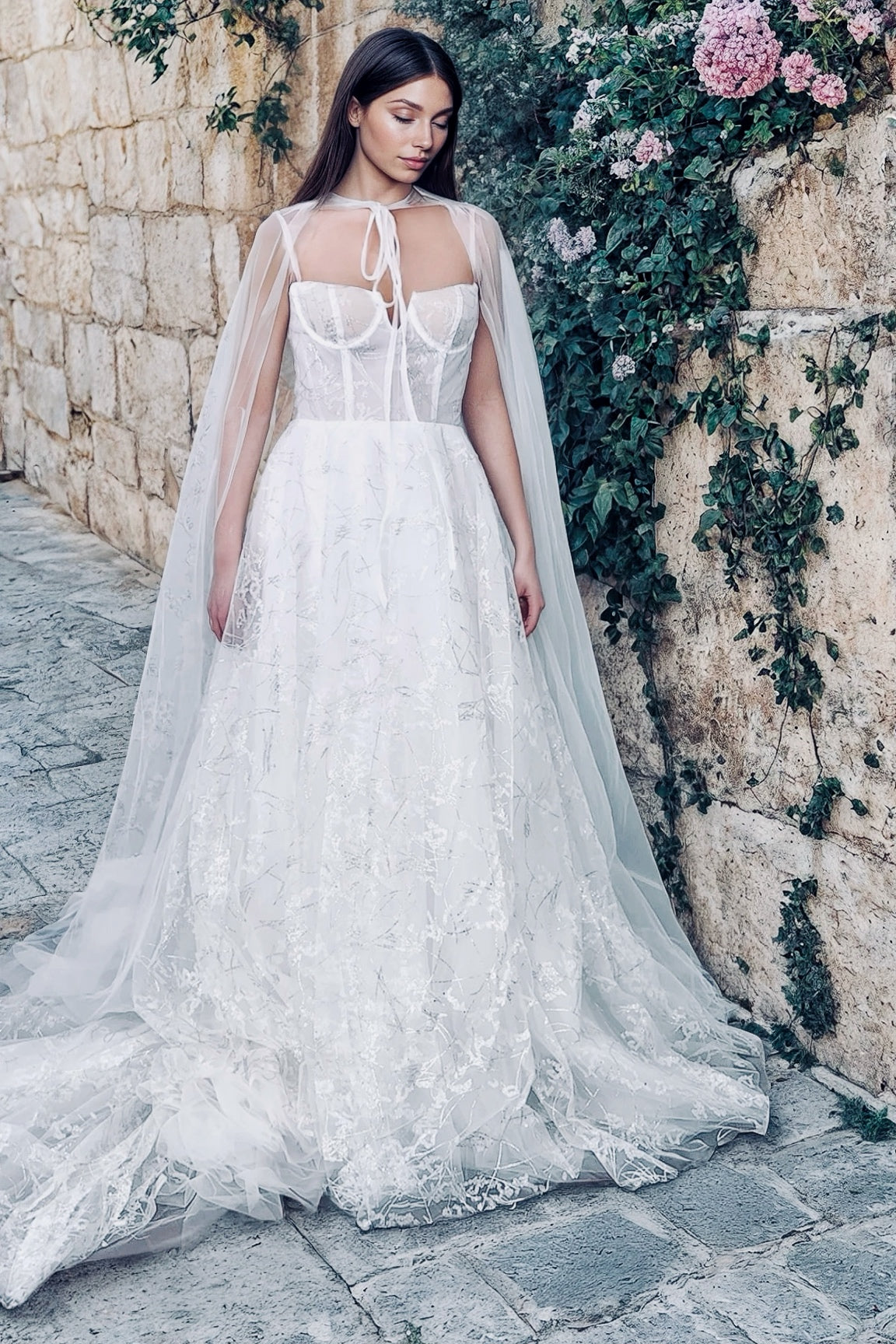 glitter bridal dress Classic Yet Elegant Deep V Neck Satin Fancy Belt A Line Glitter Bridal Gown Dress 42