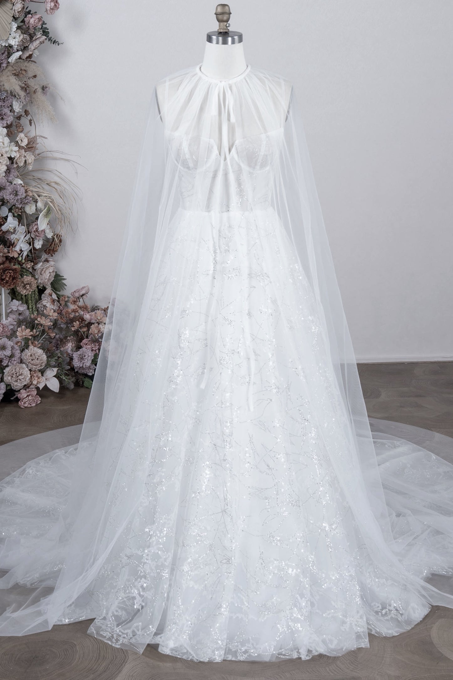 Cyrilla | Magical Glitter Tulle A-Line Wedding Dress Reign Bridal Cyrilla | Magical Glitter Tulle A-Line Wedding Dress Reign Bridal