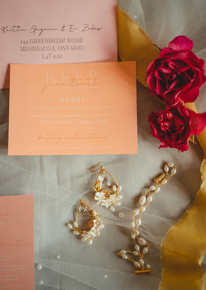 ALISHA Gold Floral Teardrop Earrings