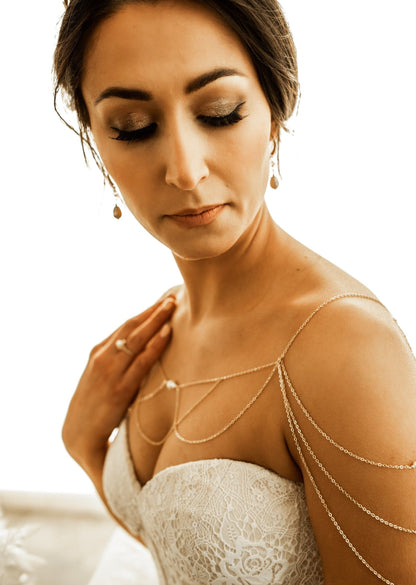 JESSICA Pearl Bridal Shoulder Jewelry