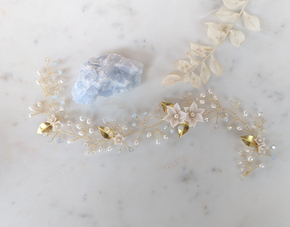 ETTA Pearl & Crystal Bridal Hair Vine