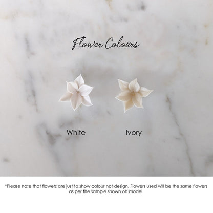 AVA Crystal & Pearl Flower Bridal Hair Pins