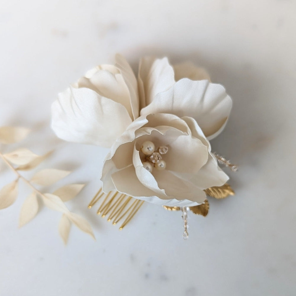 FLOR Silk Flower Hair Comb