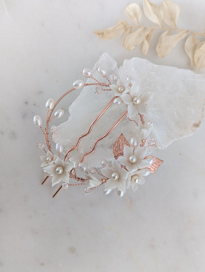 EMERSON Round Floral Vine Hair Pin