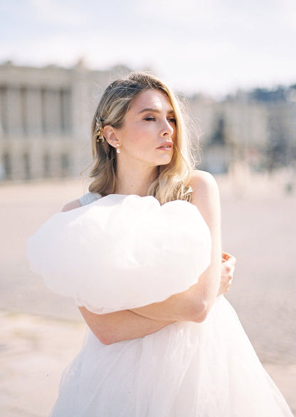 JESS Double Pearl Drop Bridal Earrings