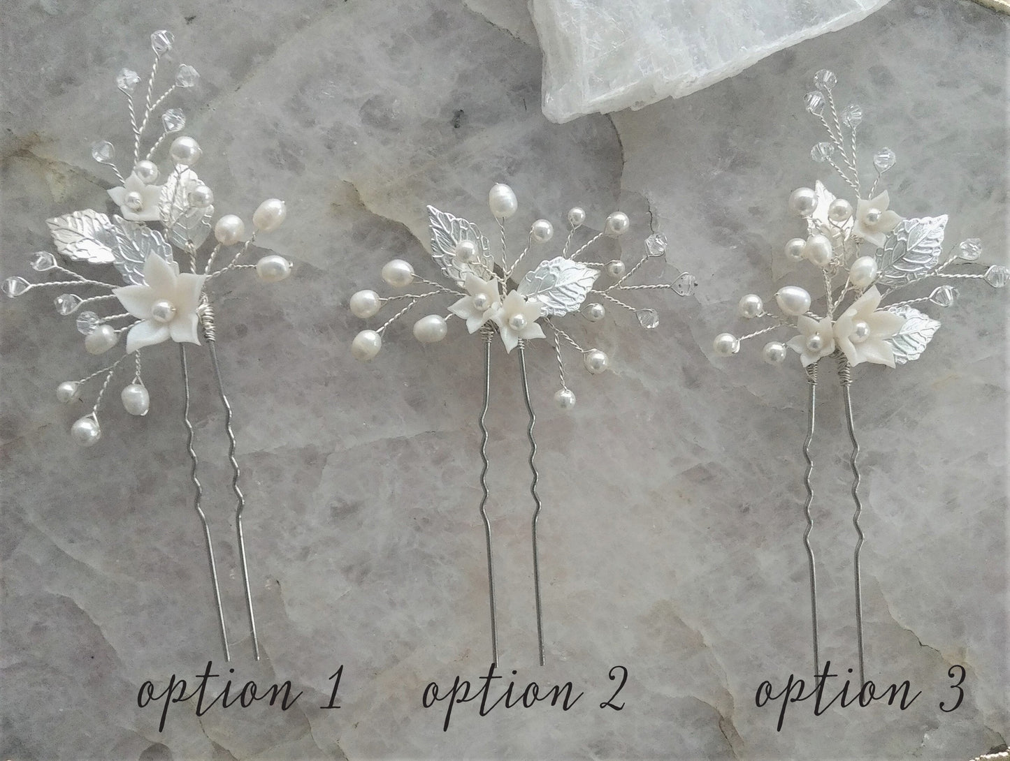 CAMERON Floral Bridal Hair Pins