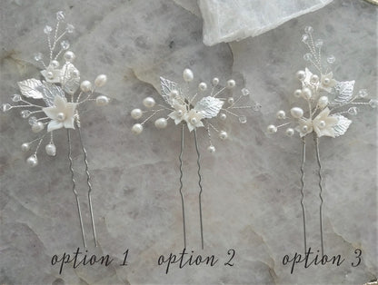 CAMERON Floral Bridal Hair Pins