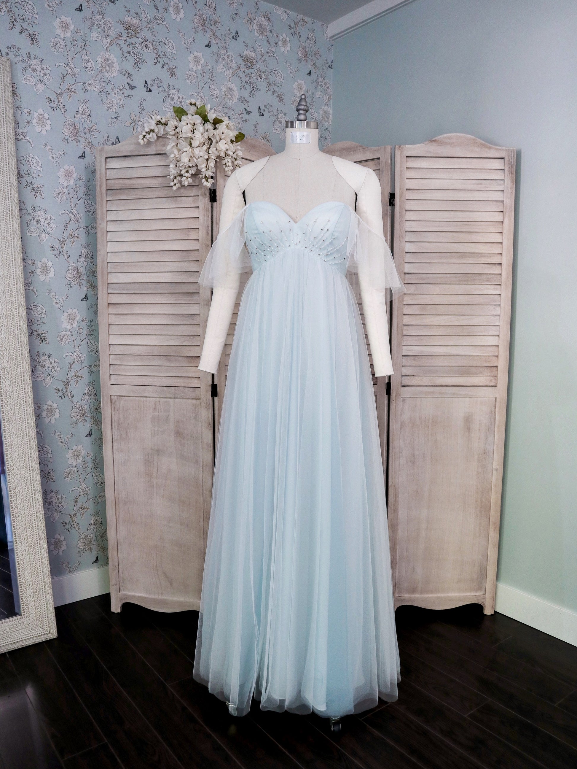 Azura Strapless Tulle Bridal Gown | Empire Waist Wedding Dress
