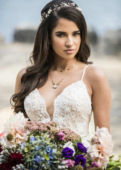 PANDORA Crystal & Pearl Bridal Hair Vine