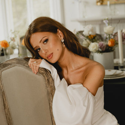 DANICA Crystal Teardrop Bridal Earrings