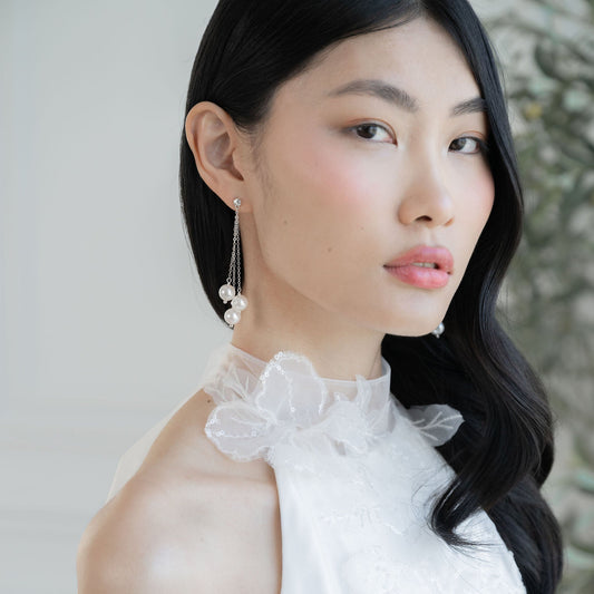 CAROLE Pearl Drop Bridal Earrings