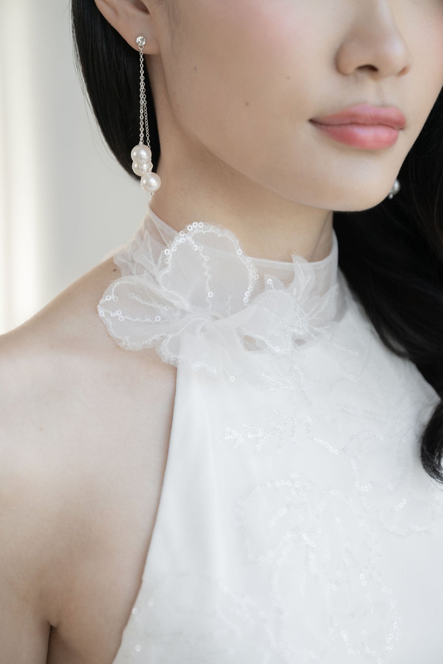 CAROLE Pearl Drop Bridal Earrings