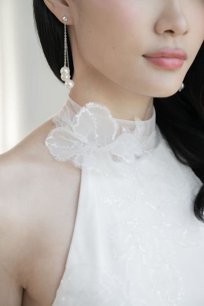 CAROLE Pearl Drop Bridal Earrings