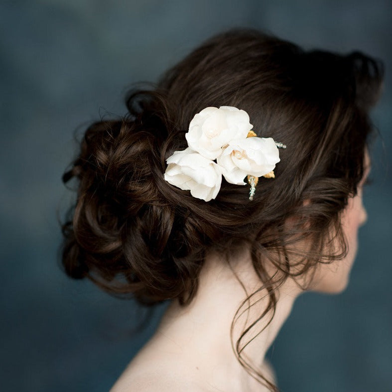 FLOR Silk Flower Hair Comb