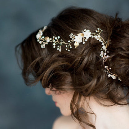 PANDORA Crystal & Pearl Bridal Hair Vine