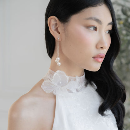 CAROLE Pearl Drop Bridal Earrings